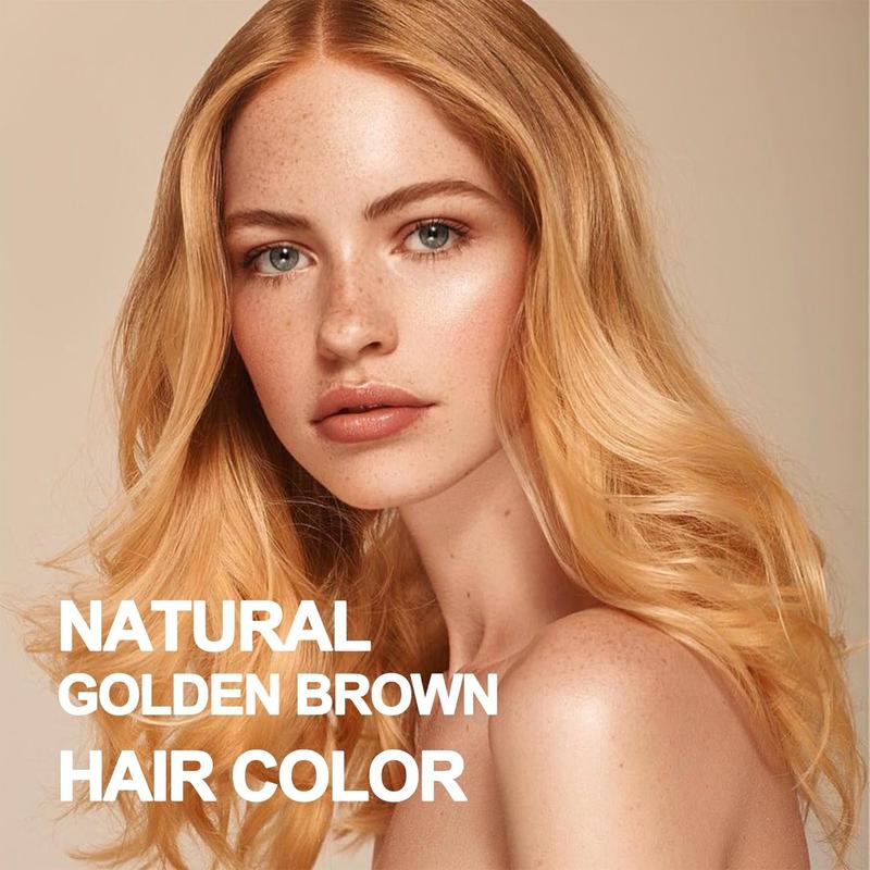 Blonde Brown 3-in-1 Hair Dye Shampoo - Instant and Long-Lasting, Suitable for Men and Women, Herbal Formula, Easy to Use, 16.90 Fl Oz.