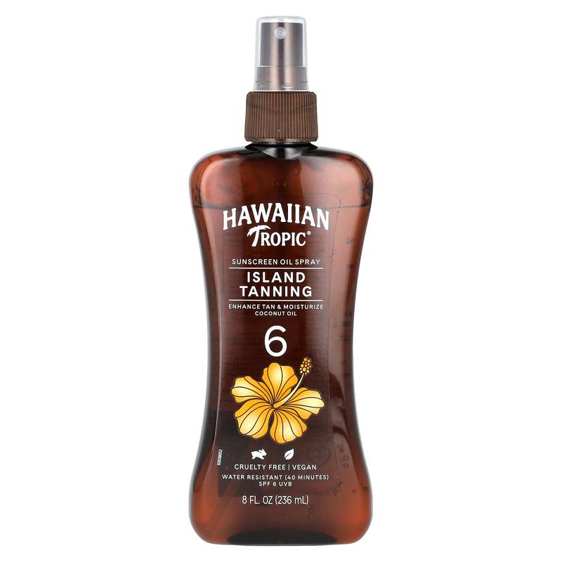 Hawaiian Tropic Island Tanning, Sunscreen Oil Spray, SPF 6, 8 fl oz (236 ml)