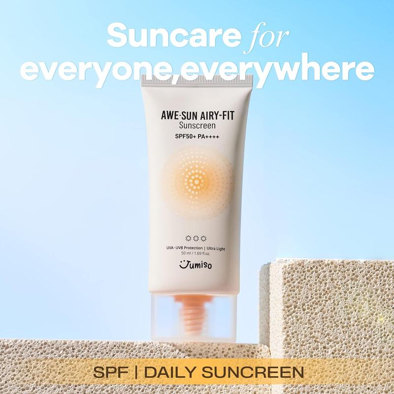 [Jumiso] Awe-Sun Airy-Fit Sunscreen SPF 50ml, Soothing Moisture, Water and Sweat Resistant, Lightweight Texture, Nourishing Sunscreen, Impenetrable UV Protection