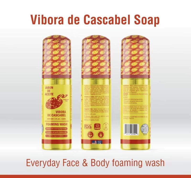 2 Pack Jabon De Aceite de vibora de cascabel FOAMING WASH (LAVADO ESPUMOSO) 150 ml Gentle on skin NOURISHING FORMULA premium quality ORIGINAL PRODUCT