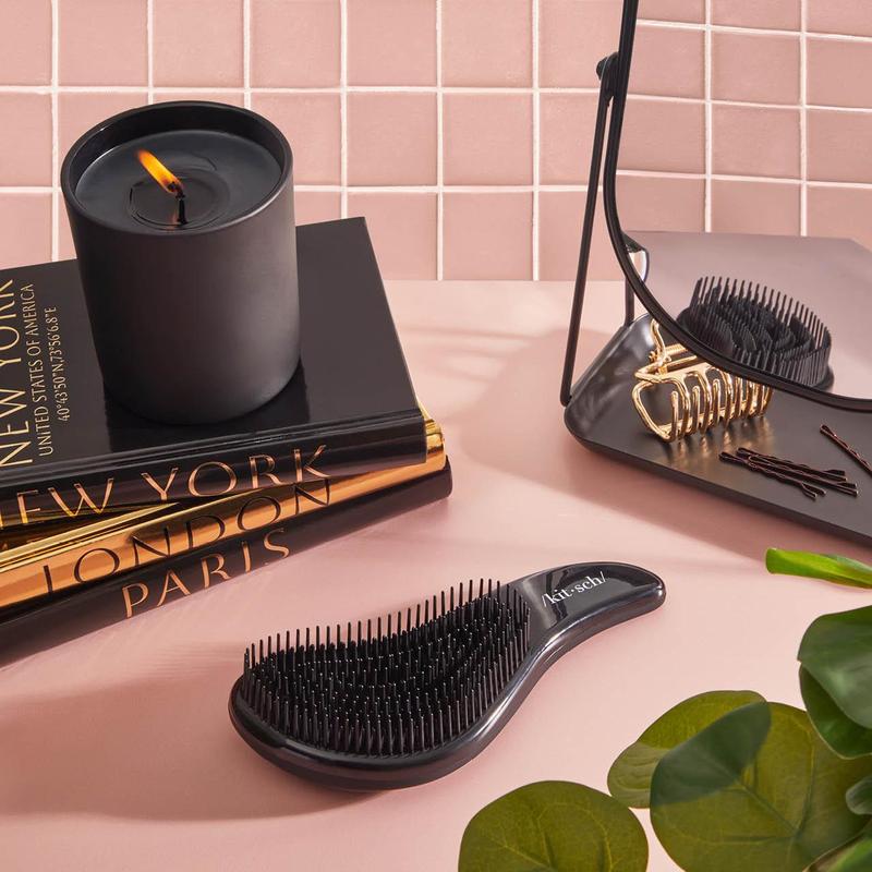 Black Detangling Brush for Smooth, Heatless Haircare