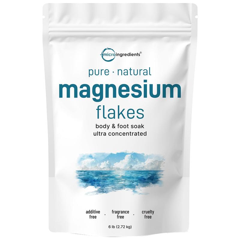 Micro Ingredients Pure Magnesium Bath Flakes, 6lb Body Care Daily