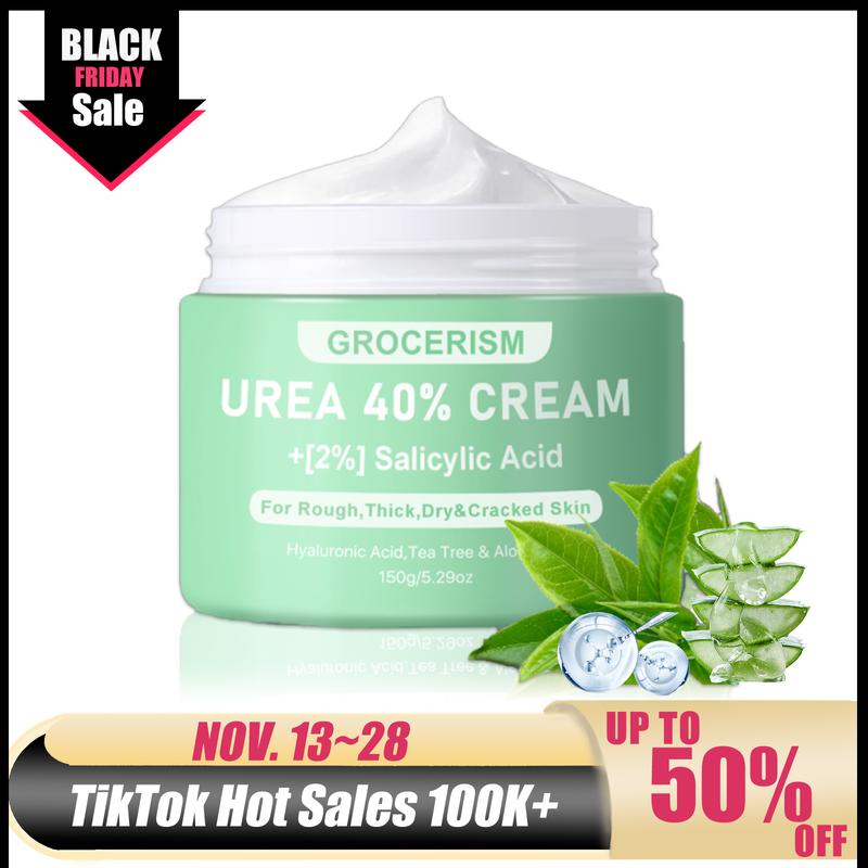 Urea Cream 40 Percent For Feet Plus 2% Salicylic Acid 5.29 oz, Foot Cream and Hand Cream Maximum Strength with Hyaluronic Acid, TeaTree, and Aloe Vera For Deep urizes, CallusRem Moistover and Soften All Skin Types, Hydrating, Auroradf Nails Moisturizer