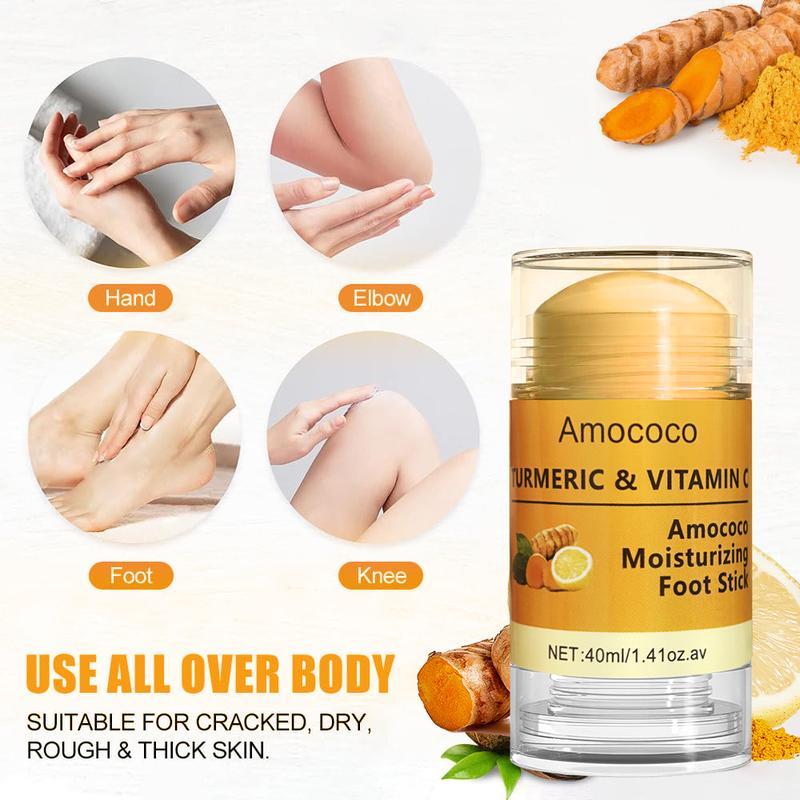 5pcs Turmeric Vitamin C Hydrating Hand BalmStick, Moisturizing Hand Cream, Foot CareProduct for Dry Cracked Skin, Hand & Elbow SkinCare Moisturizer,Summer Essentials