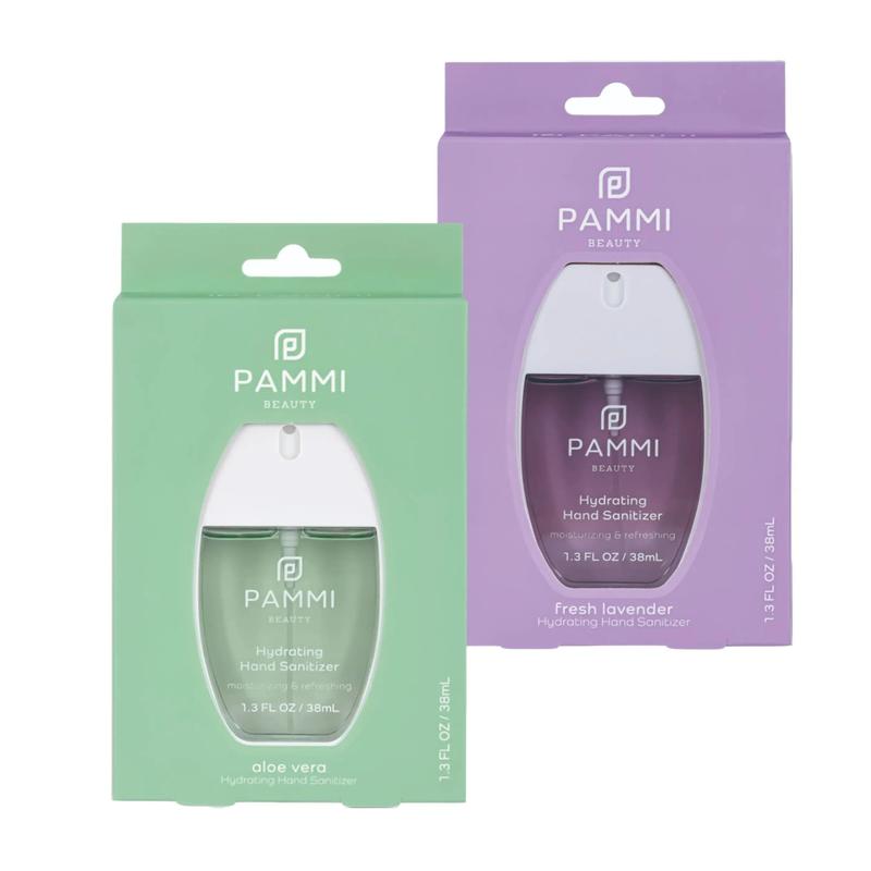 PAMMI Hydrating Hand Sanitizer 2 Pack - Fresh Lavender & Aloe Vera, Pocket-Friendly Design - Fragrance, Scent spray sanitizer