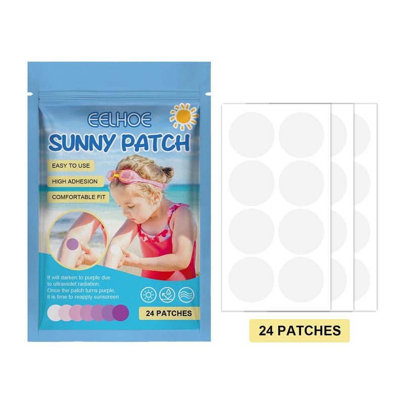 Sunscreen Patches, 24pcs box Sunscreen Patches, Uv Protection Patches, Comfortable Fit Sunscreen Patches, Patches for Children and Adults