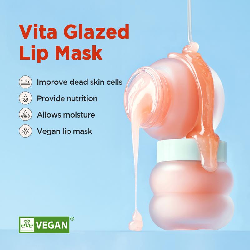 [Official TOCOBO Partner] Vita Glazed Lip Mask 20ml - Lip Care, Hydrating Overnight Lip Balm & Mask, Long-lasting Moisture, Gentle Exfoliation