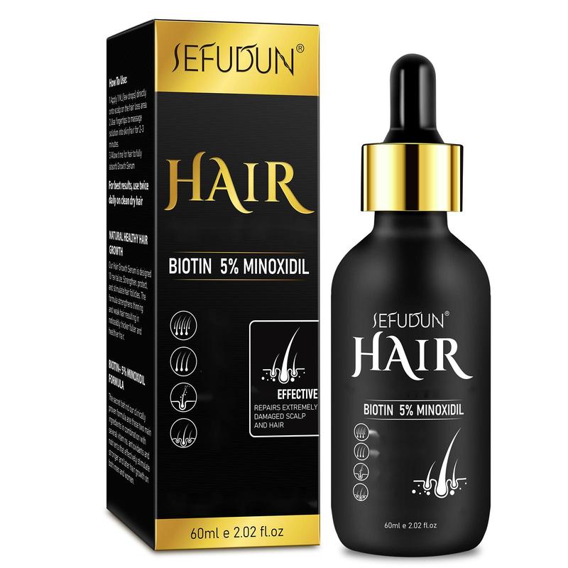 Sefudun 5% Minoxidil Hair Serum with Micro Derma Roller Set(60ml), with Hair Spray