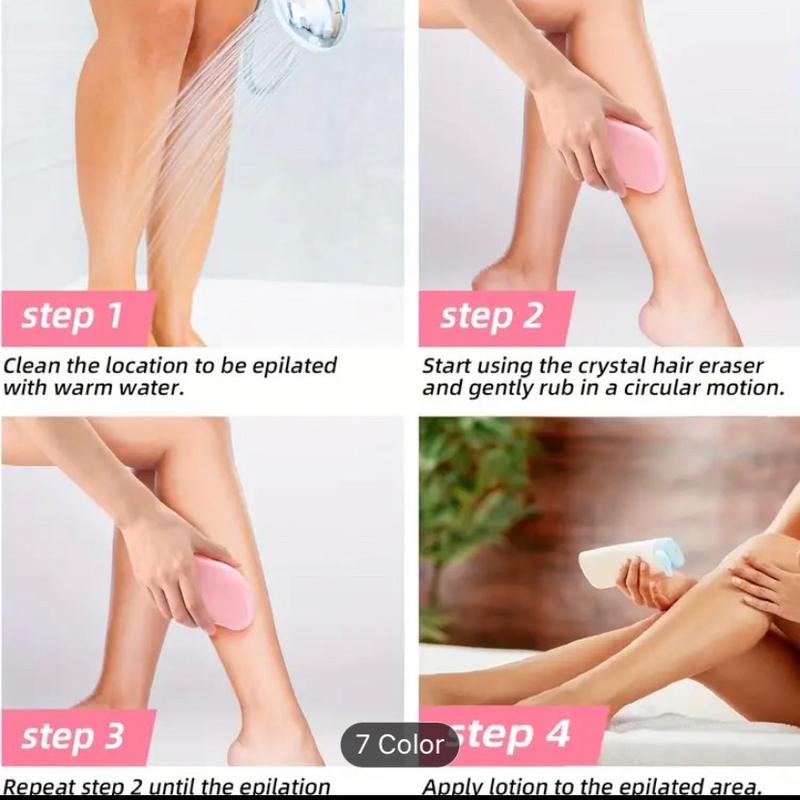 Painless Physical Hair Removal Epilator Crystal Hair Eraser Safe Easy Cleaning Reusable Body Beauty Depilation Tool Body Care Smooth Waxing Sensitive Salon Silky Comfort Wax