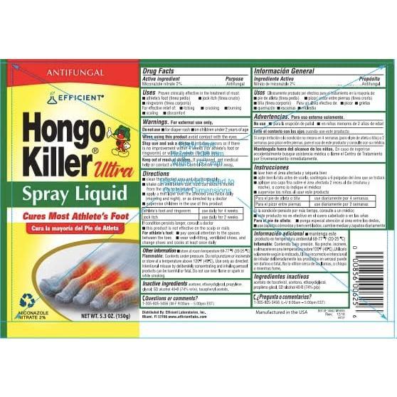 HONGO Killer Spray Ultra 5.3 OZ, Odorless Anti-Fungal Foot odor