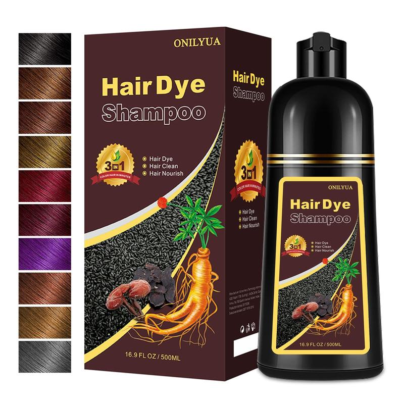 3 in 1 Hair Dye Shampoo -Various colors available，3 in 1 Herbal Ingredients Natural Shampoo，Natural Haircoloring，Plant Haircare, Hair coloring for women and men，Black hair dye Harecair