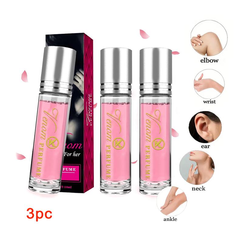 Women's Perfume, Roll-On Perfume, Fresh Long Lasting Portable Perfume (3 Pieces)