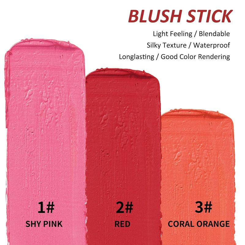 Multi-Use Blush Stick – Waterproof & Long-Lasting Tinted Moisturizer for Cheeks, Lips, and Eyes – Lightweight, Smooth Blending Formula for a Natural, Radiant Finish