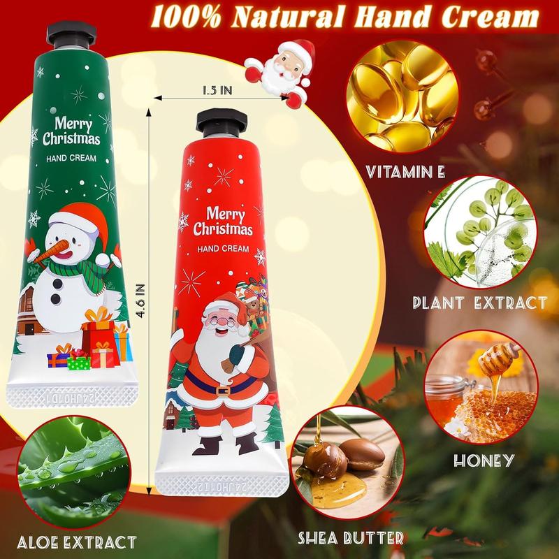 Christmas Hand Cream Set For Women, 10 Pack Mini Hand Lotion Travel Size Bulk For Dry Cracked Hands, Moisturizer Hand Cream For Stocking Stuffers and Christmas Decorations