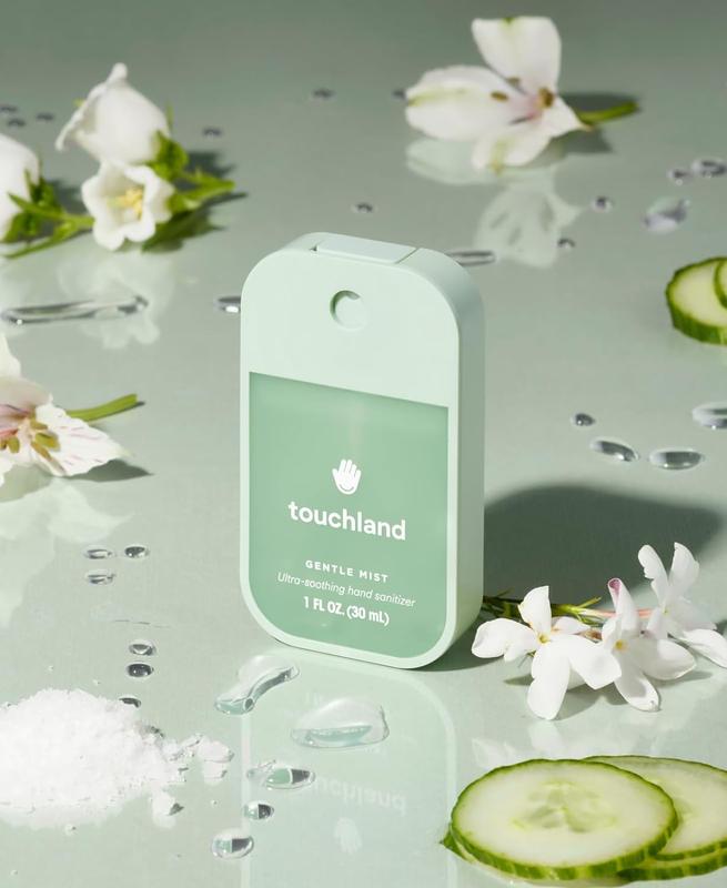 Touchland Gentle Mist Ultra-Soothing Hand Sanitizer Spray, Lily of the Valley scented, 1FL OZ Moisture Sensitive Hypoallergenic Jasmine