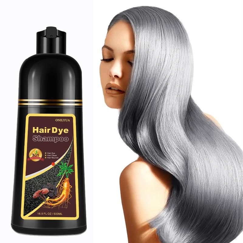 Hair Dye shampoo, 3 In 1 Silver Color Shampoo，Hair Instant Herbal Coloring Shampoo For Women&Men，Halloween Gifts Haircare