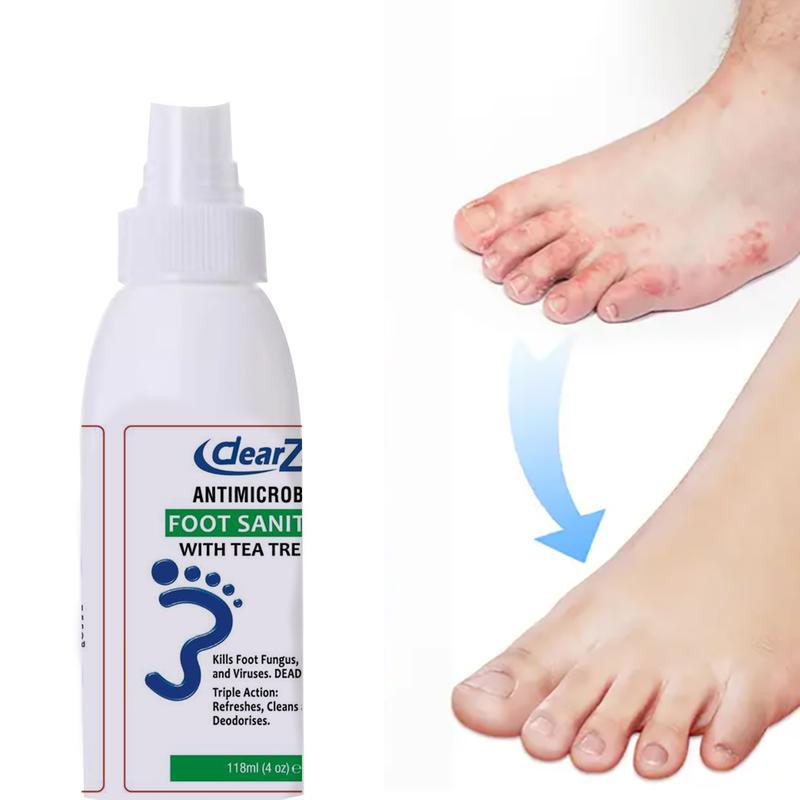 dearZal Tea Tree Oil Soaked Foot Disinfectant Spray, plant extracts effectively remove odor and improve foot fungus growth