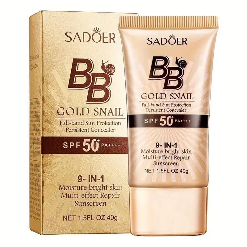 Long-lasting Golden Snail Bb Cream, Natural Look Liquid Concealer Foundation, Skin Color Corrective Makeup Cream, Lightweight Facial Makeup Products