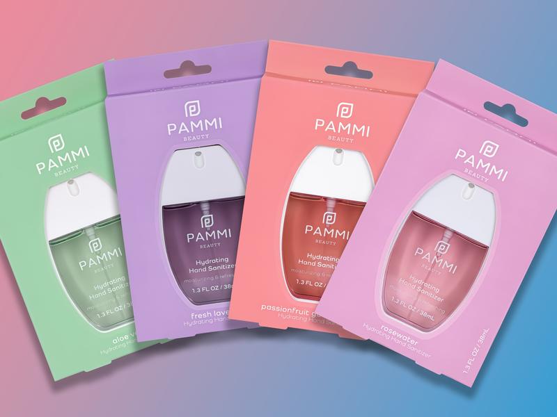 PAMMI Pack of 4 Hydrating Hand Sanitizer Passion Fruit Guava , Rose Water , Lavender , Aloe Vera Apple Aroma Ethyl Eucalyptus spray sanitizer