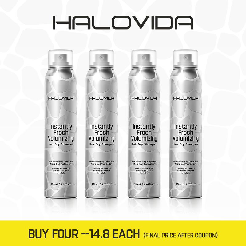 HALOVIDA INSTANT FRESH VOLUMZING INVISIBLE HAIR DRY SHAMPOO 5.07FL.OZ *4 set