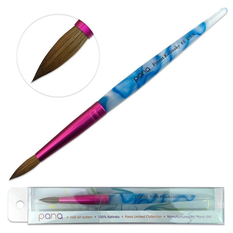 Pana Kolinsky Nail Brush – Premium Acrylic Nail Art Brush | Size 8 with Elegant Design