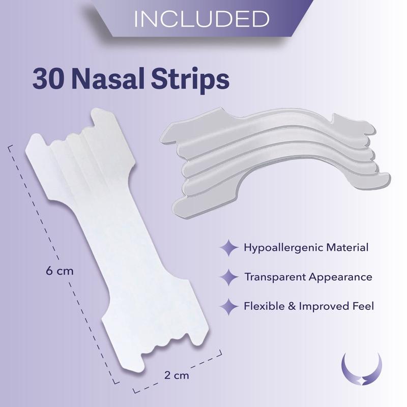 Unique Comfort Anti Snoring Nose Tape for Better Sleep - Skincare, Nasal Strips for Increased Oxygen Intake and Clear Breath, 30 Count