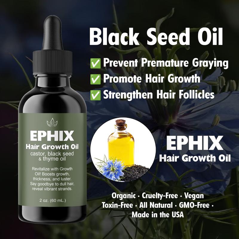 Ephix Hair Growth Oil - All Natural - Vegan & Organic Formula - 60ml - Daily Haircare Lavender Comfort