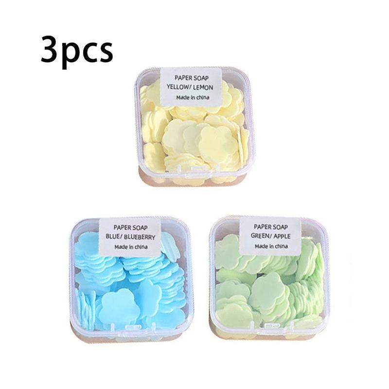 Random Color Comfort Mini Soap Sheets, Portable Travel Soap Tablets, Hand Washing Supplies, Outdoor Camping Hiking Travel Bathroom Supplies