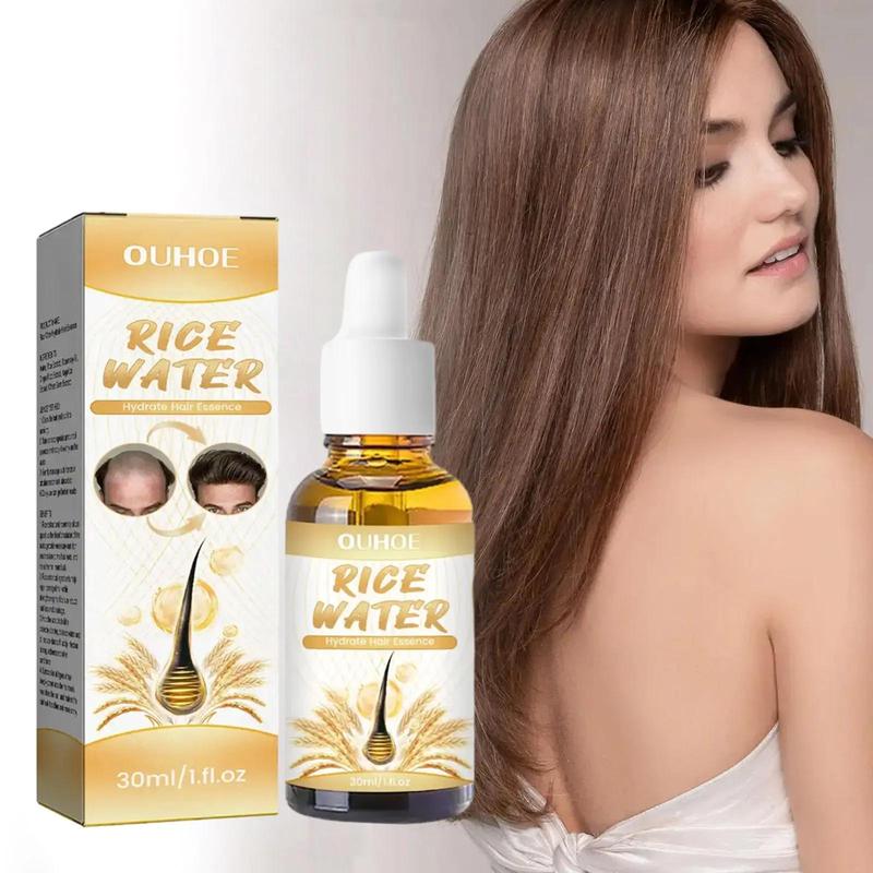 Summer Rice Water Hair Essence, 1 Count Scalp Massage Serum, For Helping Thicken And Hydrate Hair Smoothing Relieve Dryness