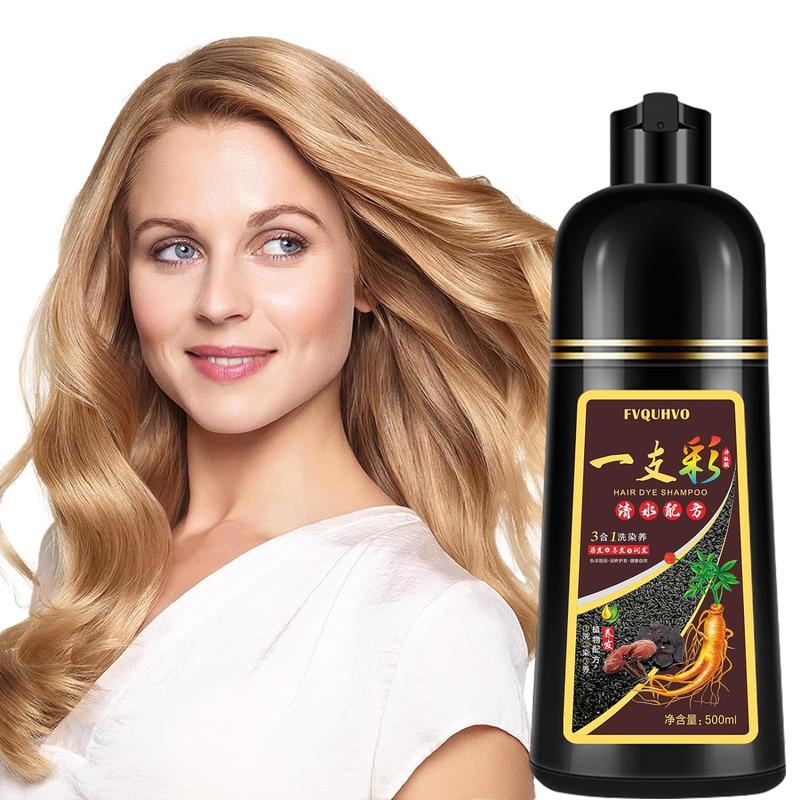 Blonde Brown Hair Dye Shampoo 3 in 1, Natural Hair Color Shampoo for 100% Gray Coverage, Brown Hair Colors in 10-15 mins, 16.9 Fl Oz Haircare