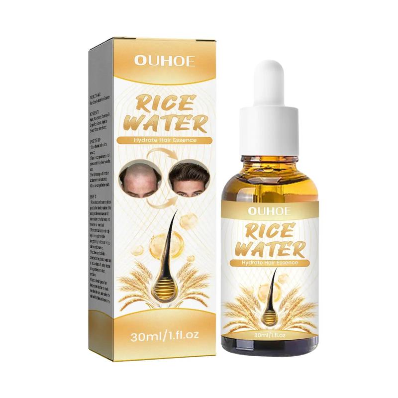 Summer Rice Water Hair Essence, 1 Count Scalp Massage Serum, For Helping Thicken And Hydrate Hair Smoothing Relieve Dryness