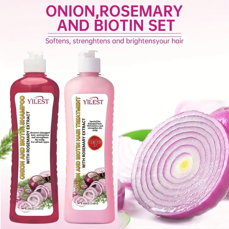 onion rosemary shampoo Duo,2 Onion Rosemary and Biotin Shampoo & Treatment (8.38Fl Oz 248 ml)Haircare Comfort