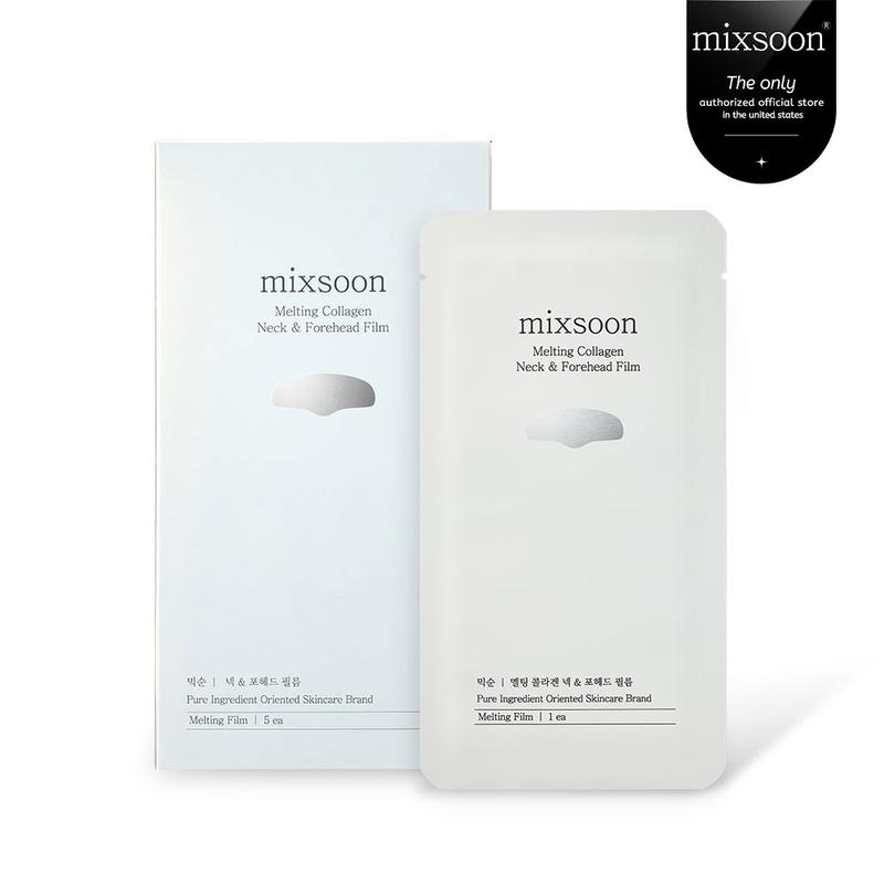 [mixsoon Official Shop] Melting Collagen Neck & Forehead Film 5Pack | Melting Patch for Anti-Aging, Brightening, Deep Moisture, Skin Tightening & Firming | Korean Skincare