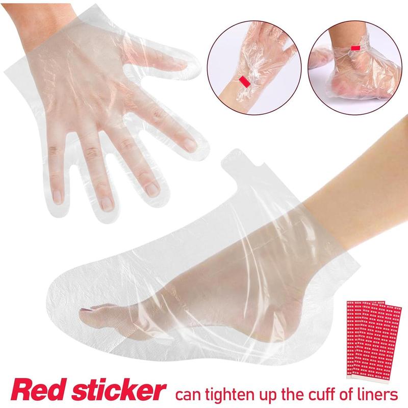 200 Pcs Paraffin Wax Liners for Feet and Hand, Disposable Paraffin Bath Liners Plastic Hand and Foot Bags for Hand & Feet Thermal Hot Wax Therapy SPA Paraffin Wax Machine,Larger and Thicker