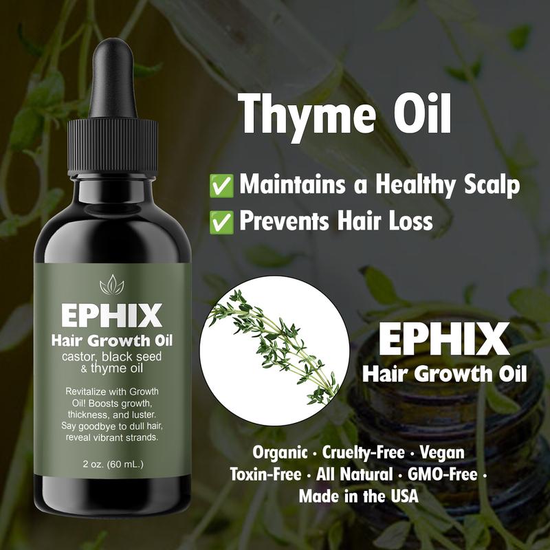 Ephix Hair Growth Oil - All Natural - Vegan & Organic Formula - 60ml - Daily Haircare Lavender Comfort