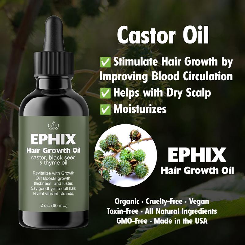 Ephix Hair Growth Oil - All Natural - Vegan & Organic Formula - 60ml - Daily Haircare Lavender Comfort