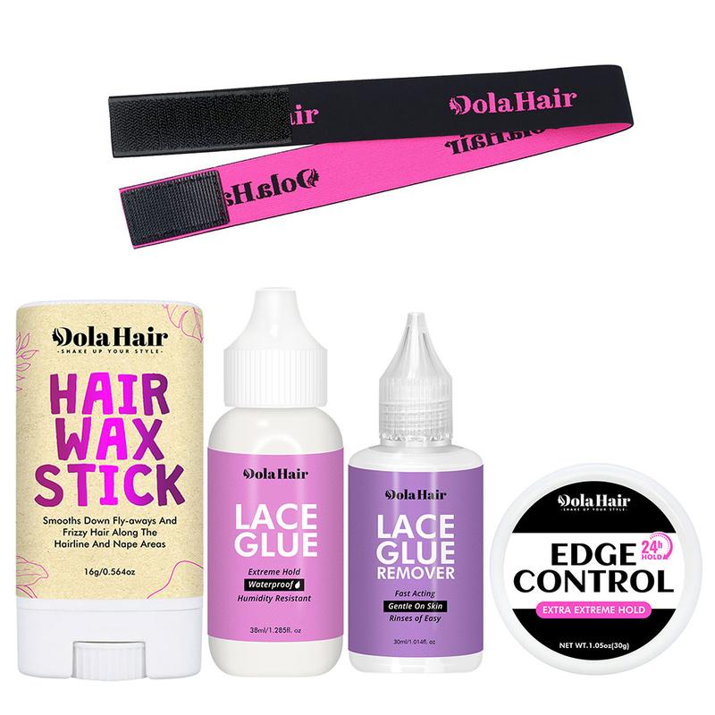 Dolahair Lace Wig Glue Kit Waterproof Wig Glue Strong Hold Wig Install Kit Lace Front Adhesive Invisible Bonding With Glue Remover & Edge Control