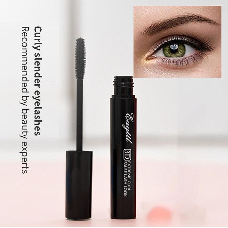 Natural Curl Eyelashes Mascara & Eyelash Curler, Large Capacity Mascara Stick, Long-lasting Lashes Lengthening & Volumizing & Curling Cosmetic