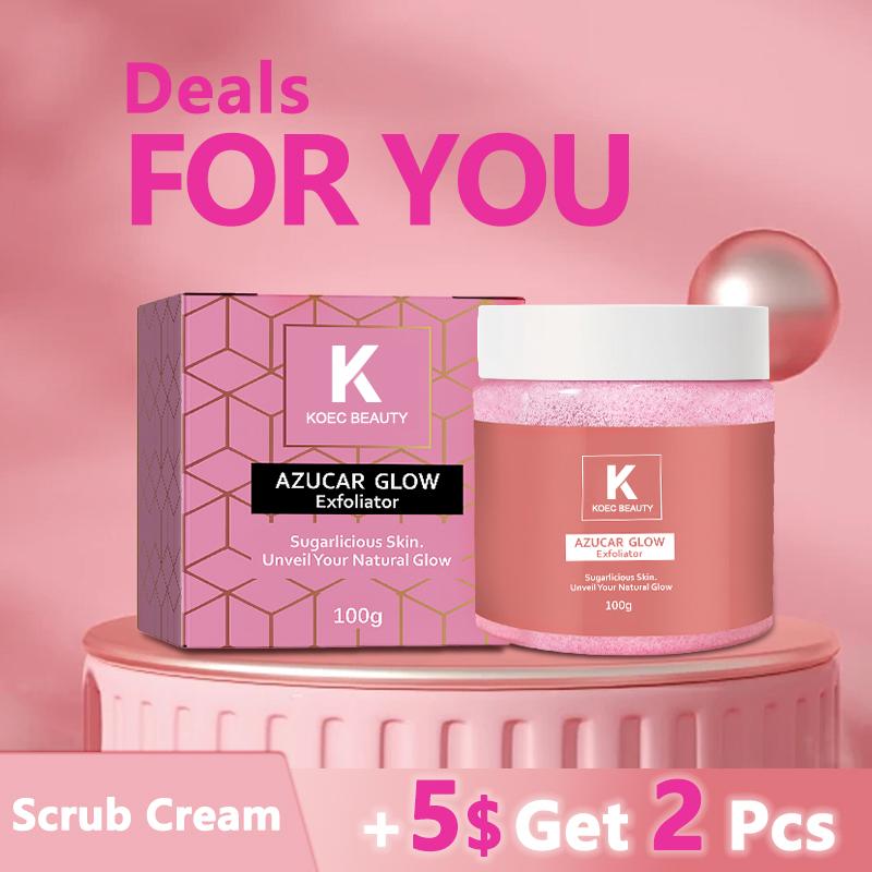 [+5$Get 2Pcs] Glow Exfoliator-Sugar Facial Scrub For Smoother| Summer Body Scrub,Clowing Skin|Body Exfoliation Newly Upgraded Glow Recipe Body Care Skin Care bodyexfoliate