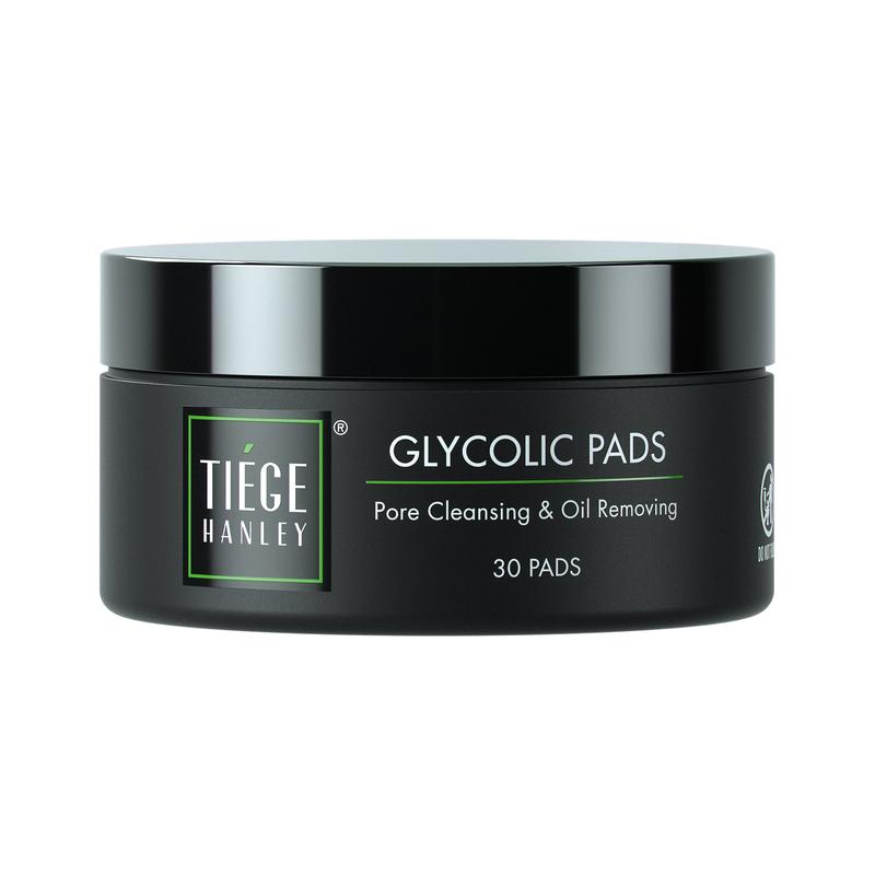 Tiege Hanley Glycolic Acid Pads for Men, 1-Pack - Exfoliating Face Cleansing Pads for Forehead, Nose & Cheeks - Men's Daily Skin Care Facial Wipes.18.5% Acid Complex (Glycolic, Salicylic & Lactic).