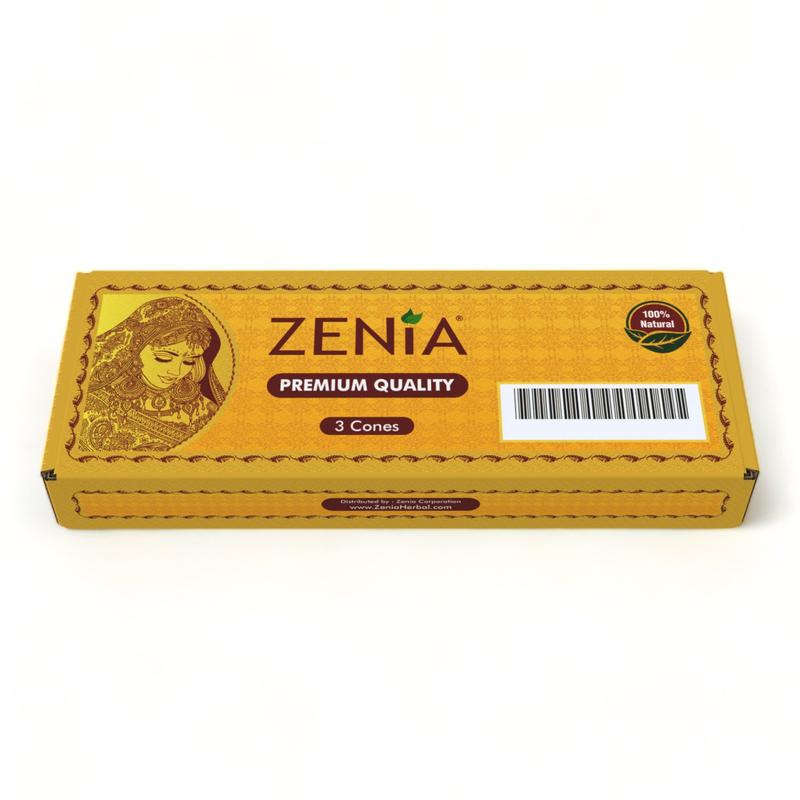 (3 Cone) 35g | Big Size | Fresh Zenia Natural Henna Cone