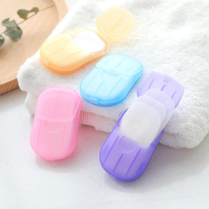 Random Color Disposable Hand Soap Paper, 1 2 Boxes Portable Travel Hand Washing Soap Sheet, Mini Hand Washing Tablet, Outdoor Travel Accessories, Gym Accessories, Camping Accessories, Travel Essentials