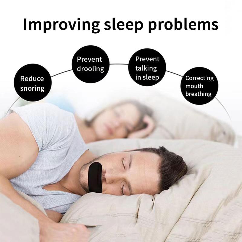 30 Pack Anti Snoring Mouth Tape -Oral tape (pack of 30 ), black soft-grade fabric, anti-snoring, sleep-improving breathing patch Hypoallergenic and Skin-Friendly - Gentle Comfort Skincare for Restful Sleep - Black Friday Christmas