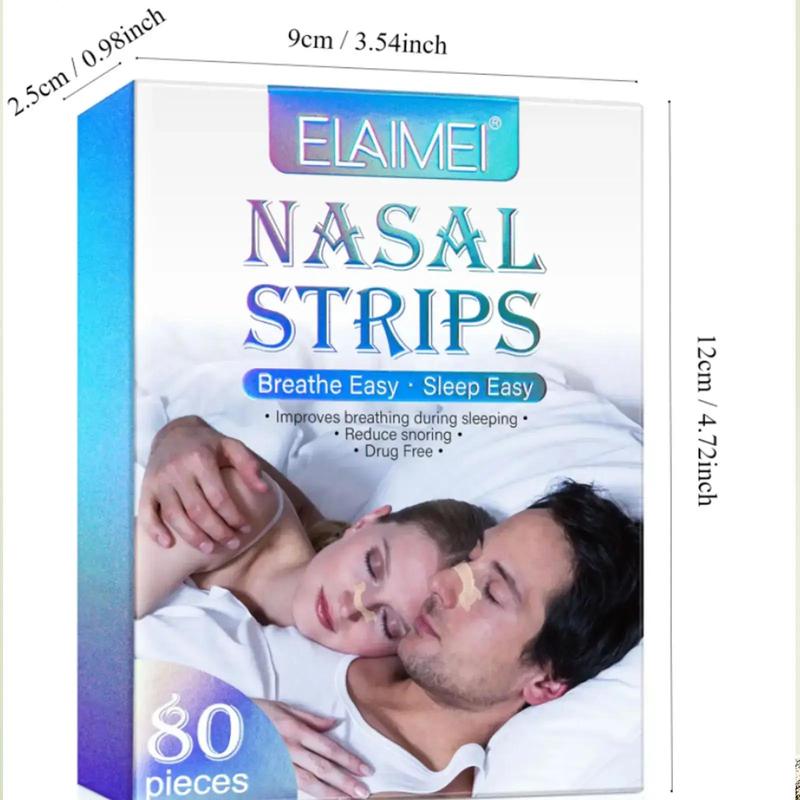 Nasal Strips, 80pcs box Nasal Strips for Improving Sleep Quality, Nasal Congestion Relief Nose Patch, Personal Care Products for Women & Men