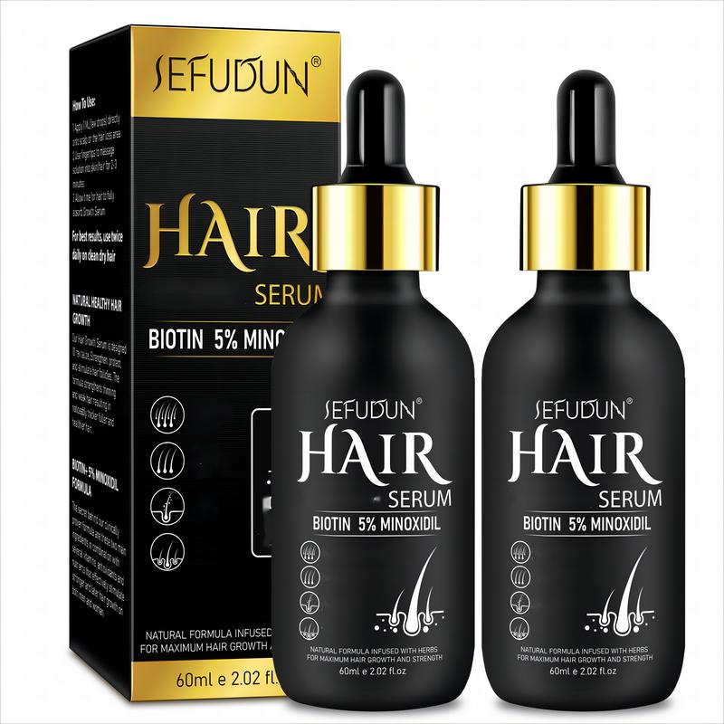 Sefudun 5% Minoxidil Hair Serum (60ml   2.02fl. oz) for Haircare and Comfort