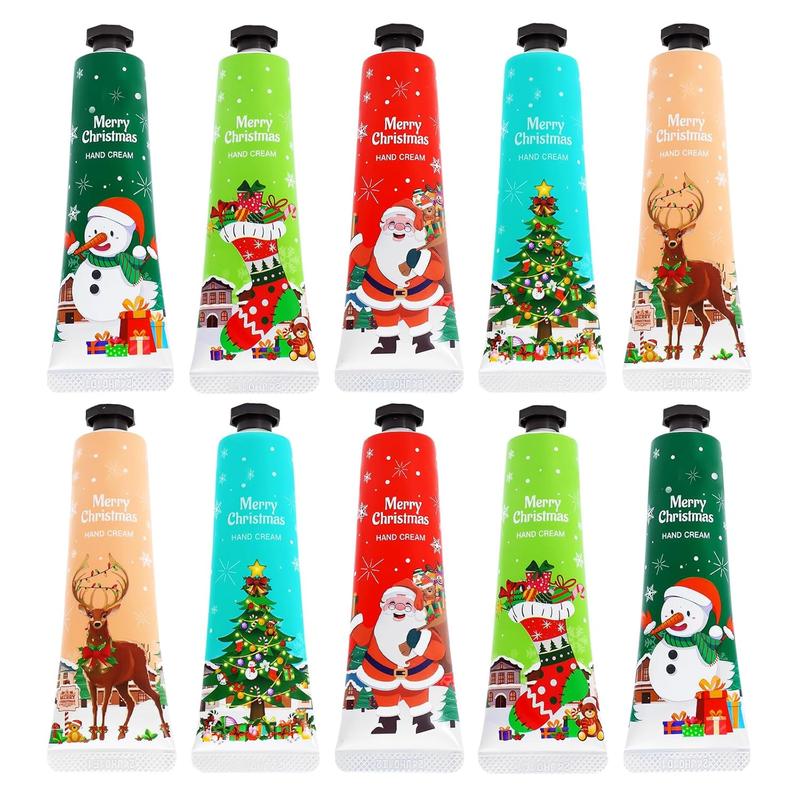 Christmas Hand Cream Set For Women, 10 Pack Mini Hand Lotion Travel Size Bulk For Dry Cracked Hands, Moisturizer Hand Cream For Stocking Stuffers and Christmas Decorations