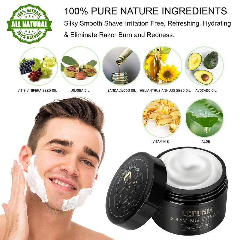 Shaving Kit for Men, Include Shaving Soap for Men, Shaving Brush, Shaving Cream, Shaving Bowl Mens Shaving Kit Aftershave Gift Set for Men Him Husband Boyfriend Stocking Stuffers