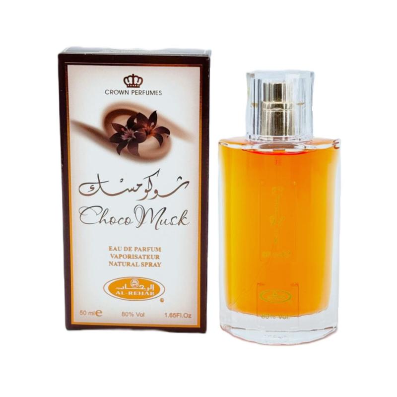 Choco Musk - Eau De Perfume Natural Spray - 50 ml (1.65 fl. Oz) by Al-Rehab Aroma Fragrance Gift Scent Blend Scented Cosmetic Cologne Unisex