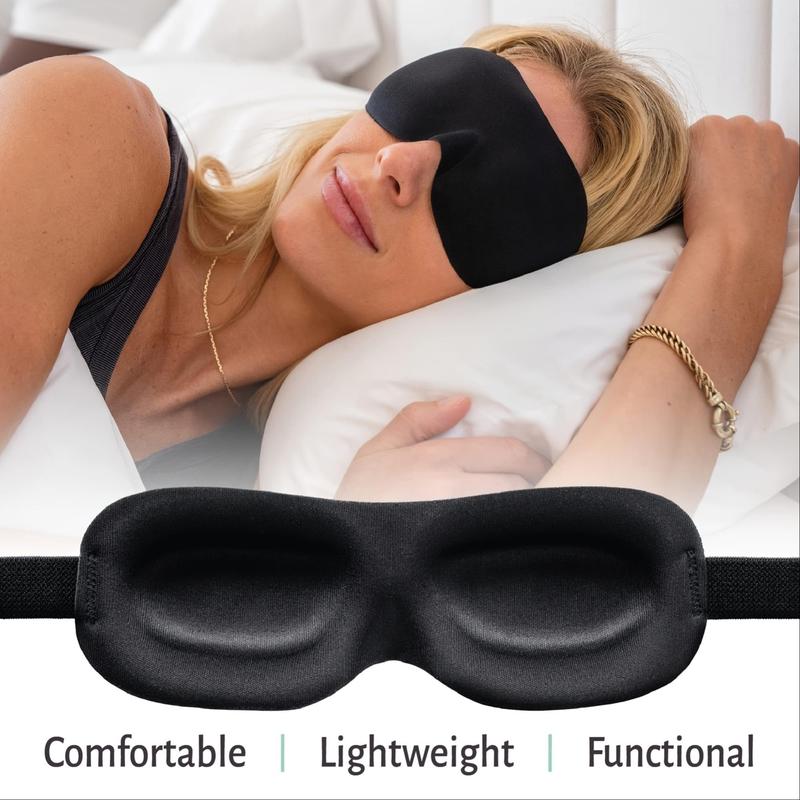 3D Contoured Memory Foam Yoga Meditation Blinder, Soft Blindfold for Sleeping, Travel, Nap, Sleeping Eye Cover for Women & Men