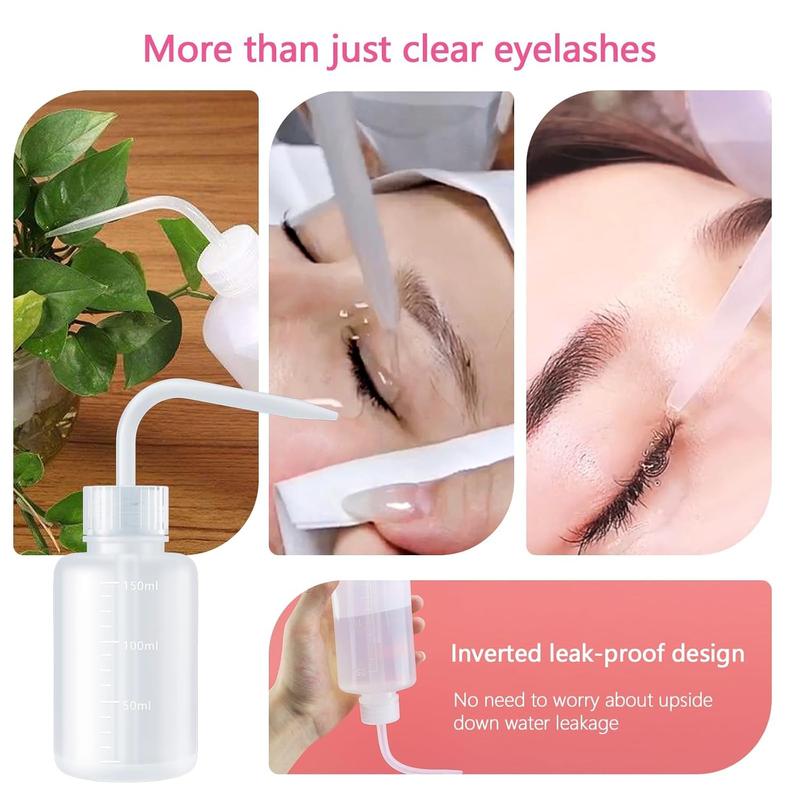 Lash Shampoo for Lash Extensions - 60ML Lash Extension Cleanser with Lash Fan Cleaning Brush Rinse Bottle and 50Pcs Mascara Brush, Rich Foam Lash Extension Wash(Pink)